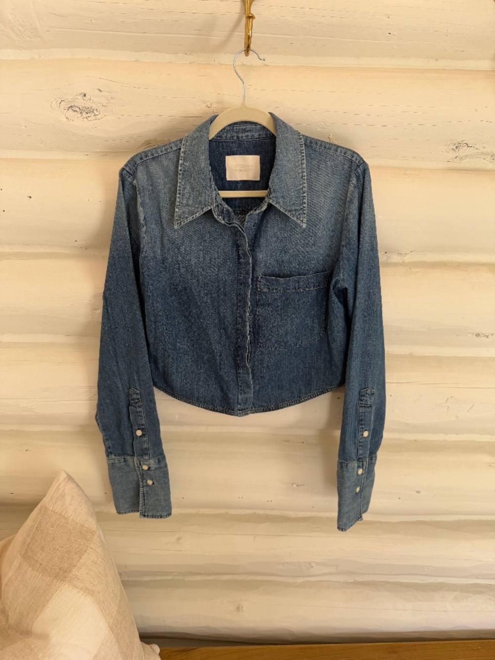 Cropped denim shirt by citizens of humanity